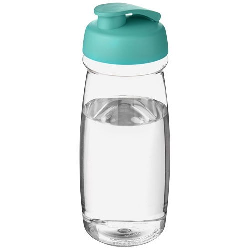 Bidon promotionnel de sport 600ml H2O Active® Translucide et Bleu aqua